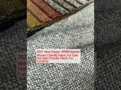 2025 New Design 100%Polyester Woven Chenille Fabric For Sofa Hot Sale Chenille Fabric For Furniture