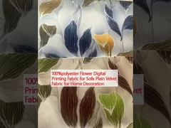 100%polyester Flower Digital Printing Fabric for Sofa Plain Velvet Fabric for Home Decoration
