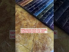 100%polyester Multi-color Metallic Emboss Velvet Fabric Sofa 2025