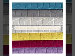 เนื้อผ้าพอลิเอสเตอร์ 100% เนื้อผง Super Sonic Embossed สําหรับโซฟา