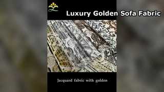 Luxury Golden Sofa Fabric 430GSM Jacquard